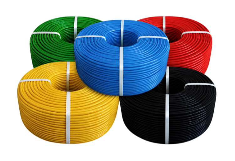 Nitcab FR-LSH house wire coils in green, blue, red, yellow and black