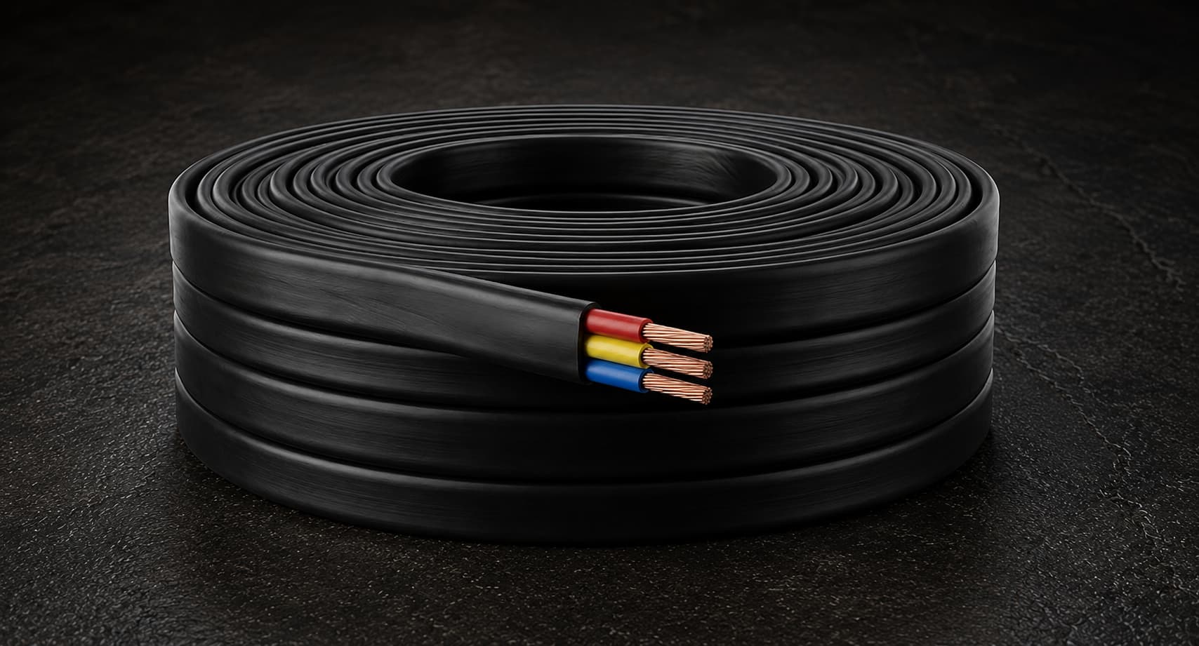 Nitcab three core flat submersible cable